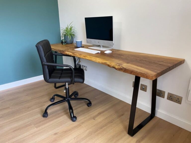 Live Edge Solid Oak Office Desk
